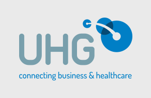 UHG Connecting business and healthcare logo