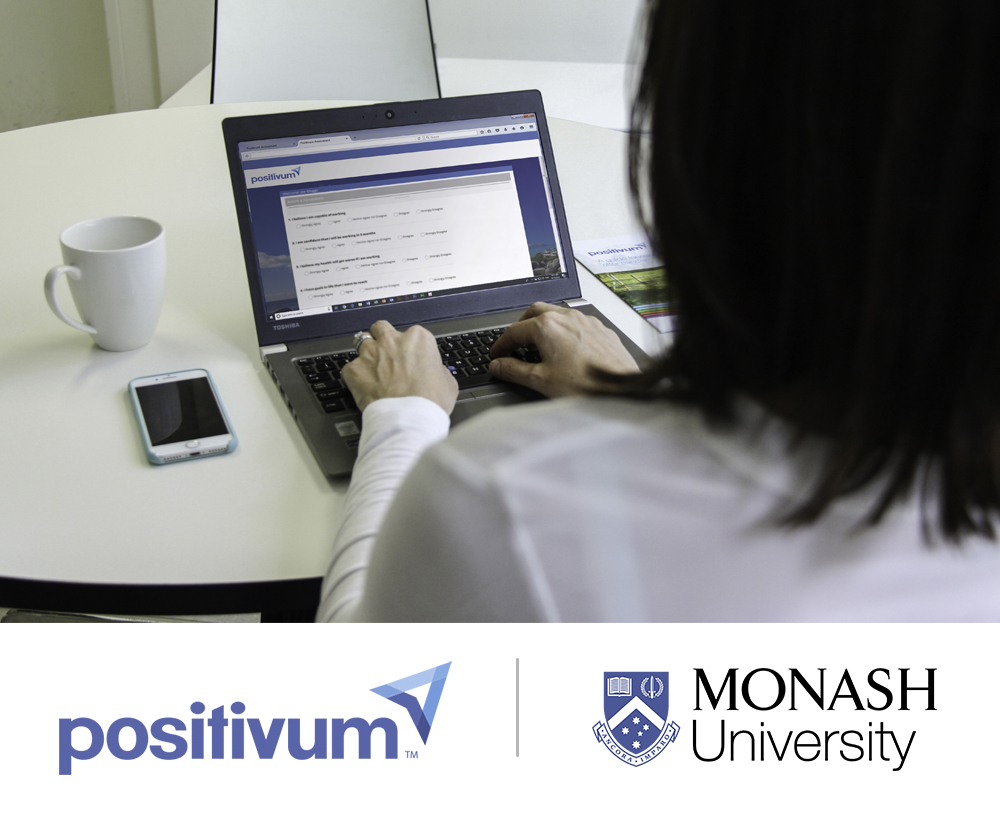 Positivum logo and Monash University lgoo